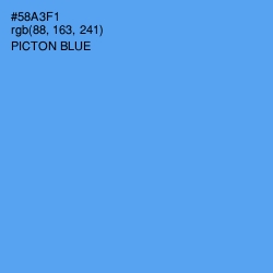 #58A3F1 - Picton Blue Color Image