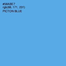 #58ABE7 - Picton Blue Color Image