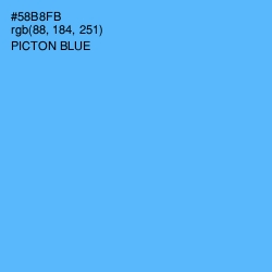 #58B8FB - Picton Blue Color Image