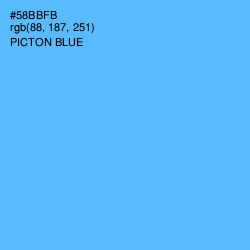 #58BBFB - Picton Blue Color Image