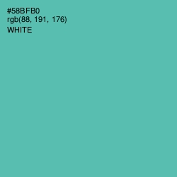 #58BFB0 - Fountain Blue Color Image