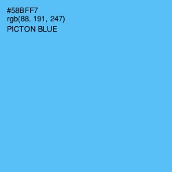 #58BFF7 - Picton Blue Color Image