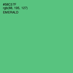 #58C37F - Emerald Color Image