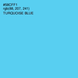 #58CFF1 - Turquoise Blue Color Image