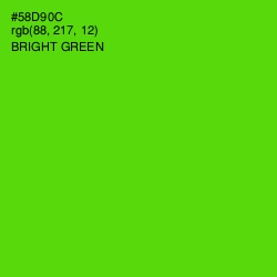 #58D90C - Bright Green Color Image