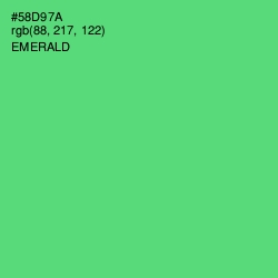 #58D97A - Emerald Color Image