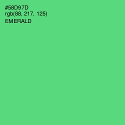 #58D97D - Emerald Color Image