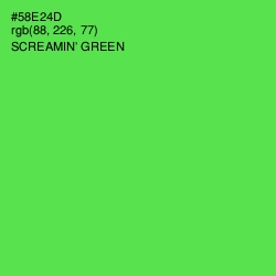 #58E24D - Screamin' Green Color Image