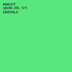 #58E67F - Emerald Color Image