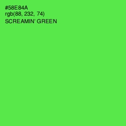 #58E84A - Screamin' Green Color Image