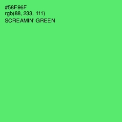 #58E96F - Screamin' Green Color Image