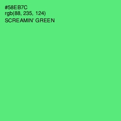 #58EB7C - Screamin' Green Color Image