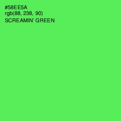 #58EE5A - Screamin' Green Color Image
