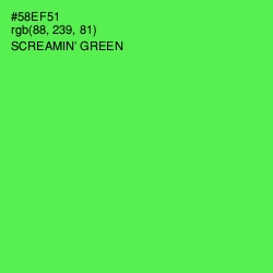 #58EF51 - Screamin' Green Color Image