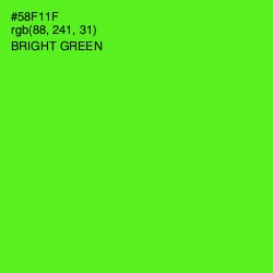 #58F11F - Bright Green Color Image