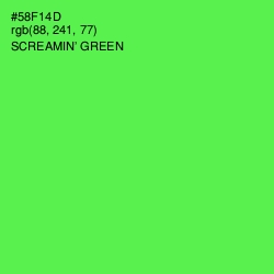 #58F14D - Screamin' Green Color Image