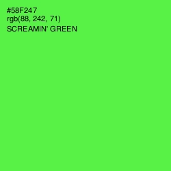 #58F247 - Screamin' Green Color Image