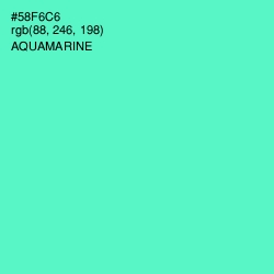 #58F6C6 - Aquamarine Color Image