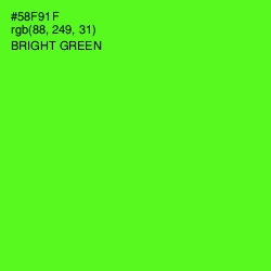#58F91F - Bright Green Color Image