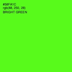 #58FA1C - Bright Green Color Image