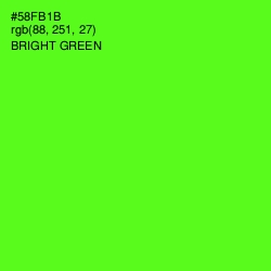 #58FB1B - Bright Green Color Image