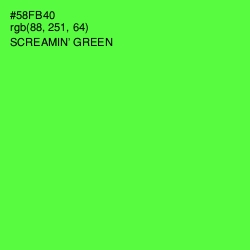 #58FB40 - Screamin' Green Color Image