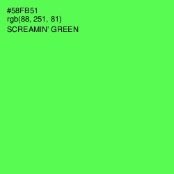 #58FB51 - Screamin' Green Color Image