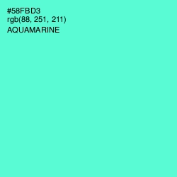 #58FBD3 - Aquamarine Color Image