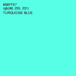 #58FFE7 - Turquoise Blue Color Image