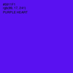 #5911F1 - Purple Heart Color Image