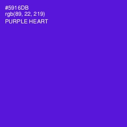 #5916DB - Purple Heart Color Image