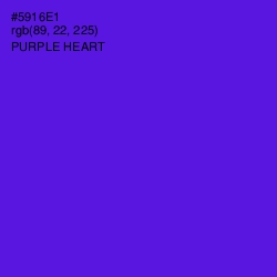 #5916E1 - Purple Heart Color Image