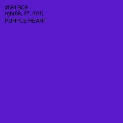 #591BC9 - Purple Heart Color Image