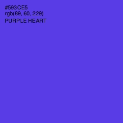 #593CE5 - Purple Heart Color Image