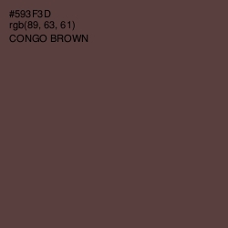 #593F3D - Congo Brown Color Image