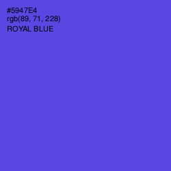 #5947E4 - Royal Blue Color Image