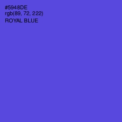 #5948DE - Royal Blue Color Image