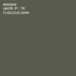 #595B4E - Fuscous Gray Color Image