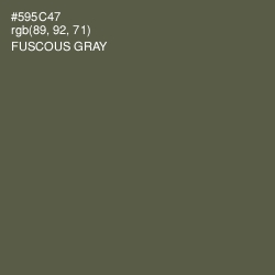 #595C47 - Fuscous Gray Color Image