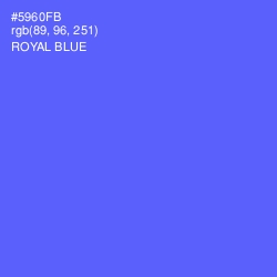 #5960FB - Royal Blue Color Image