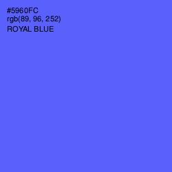 #5960FC - Royal Blue Color Image