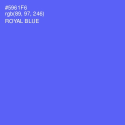 #5961F6 - Royal Blue Color Image