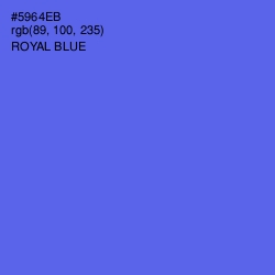 #5964EB - Royal Blue Color Image