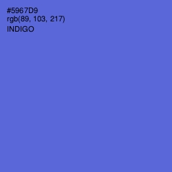 #5967D9 - Indigo Color Image