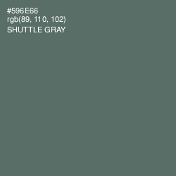 #596E66 - Shuttle Gray Color Image