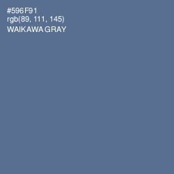 #596F91 - Waikawa Gray Color Image