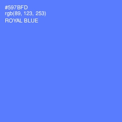 #597BFD - Royal Blue Color Image