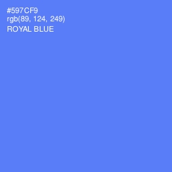 #597CF9 - Royal Blue Color Image