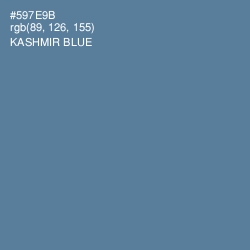 #597E9B - Kashmir Blue Color Image