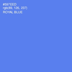 #597EED - Royal Blue Color Image